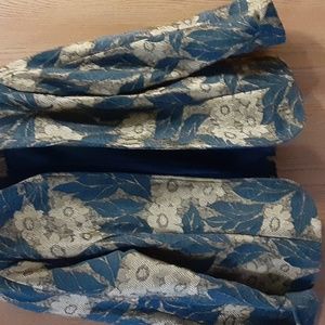 Teal and gold lined jacket/blazer